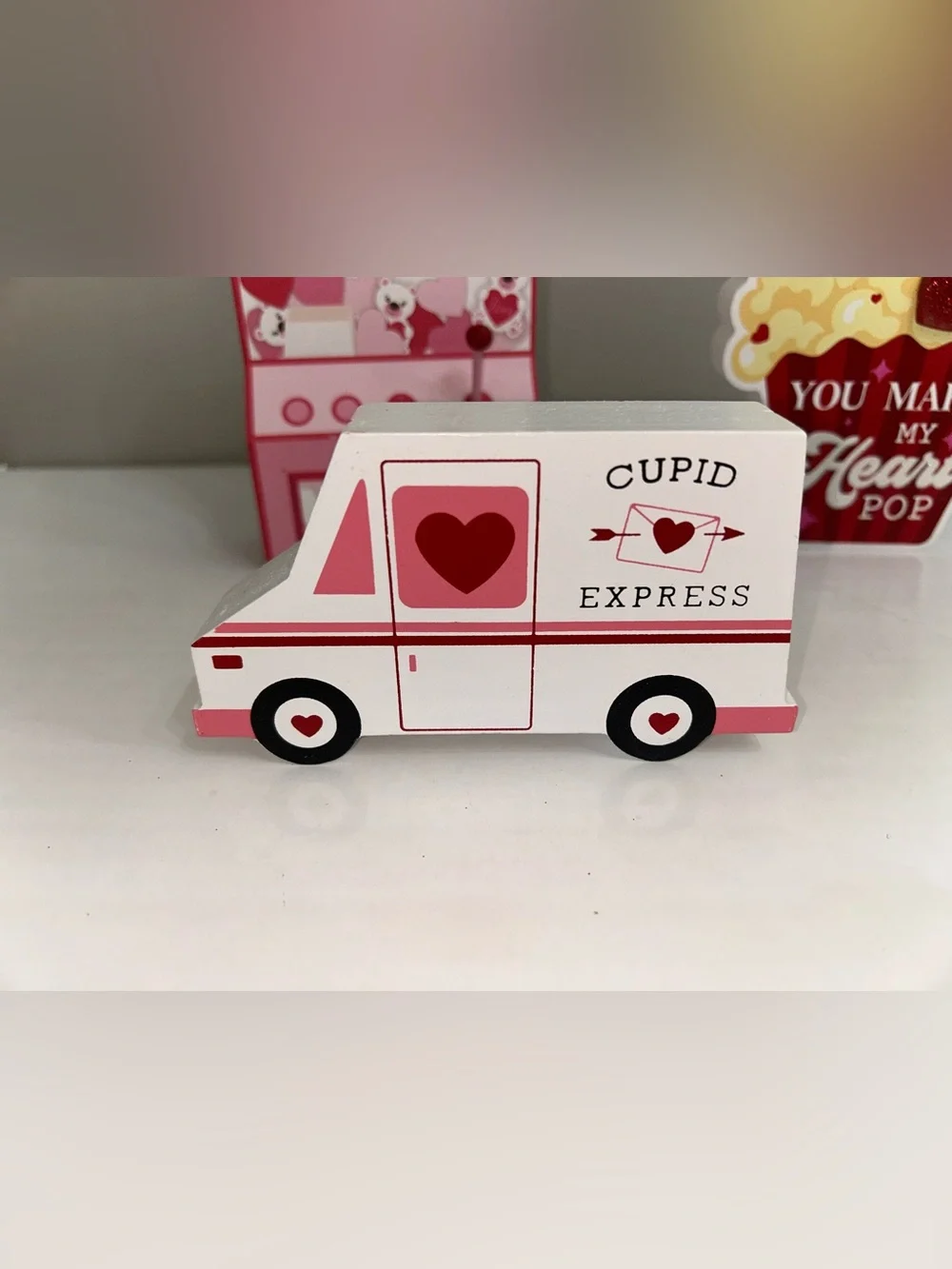 The Spring Shop Valentine Wooden Party Decor Set - Pink, Red, White, Blue
